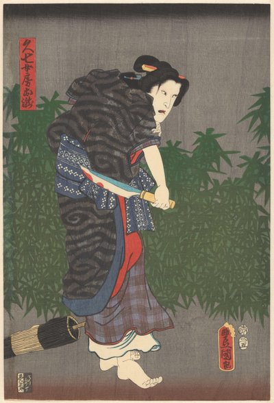 Otaki con coltello insanguinato in mano da Utagawa Kunisada (I)