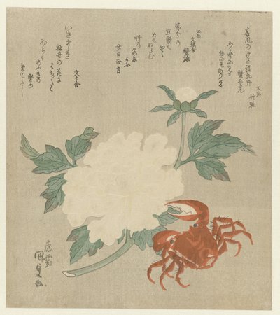 Peonia con granchio da Utagawa Kunisada (I)