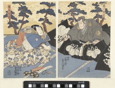 Due attori come cortigiani da Utagawa Kunisada (I)