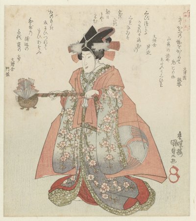 Donna con una teiera di sake da Utagawa Kunisada (I)