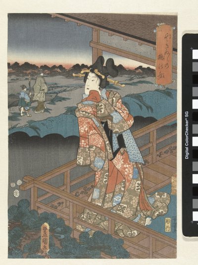 Donna sul balcone da Utagawa Kunisada (I)