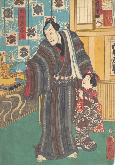 Attore come Maestro di Sagamiya da Utagawa Kunisada