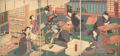 Artigiani, dalla serie Una parodia moderna delle quattro classi, 19° secolo da Utagawa Kunisada