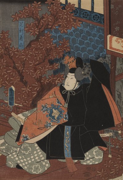 Ashikaga Yoshihisa in Higashiyama Sakura Soshi da Utagawa Kunisada