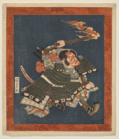Ichikawa Danjūrō VII come il guerriero Minamoto no Yorimasa da Utagawa Kunisada