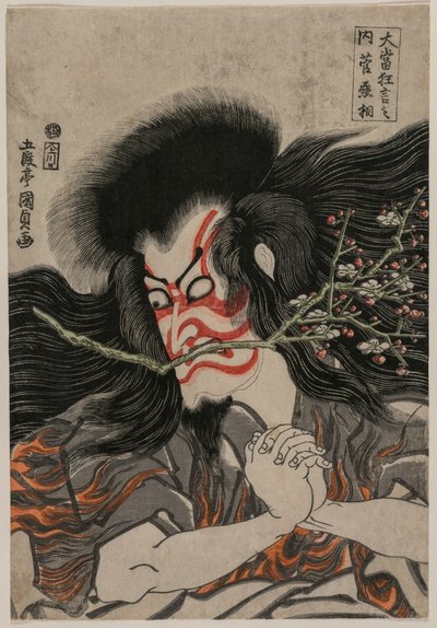 Ichikawa Danjuro VII come Kan Shojo nella Scena del Monte Tenpai, dalla serie Famosi Spettacoli Kabuki da Utagawa Kunisada