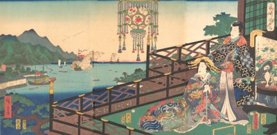 Mitsuuji nel distretto del piacere di Maruyama a Nagasaki da Utagawa Kunisada