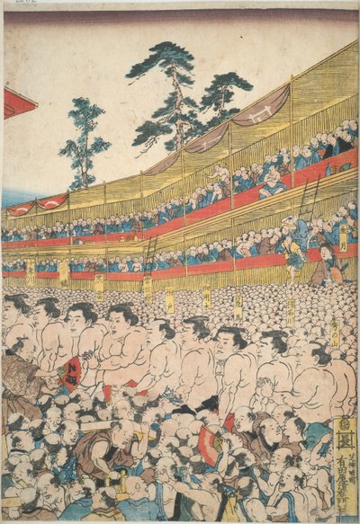 Immagini del grande festival di Sumo da Utagawa Kunisada