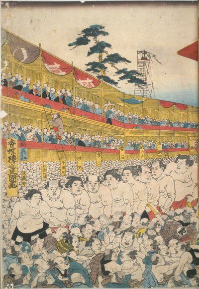 Immagini del Grande Festival di Sumo da Utagawa Kunisada
