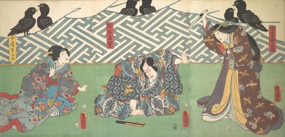 Tre Attori sul Palco: Kumagai Naozane da Utagawa Kunisada