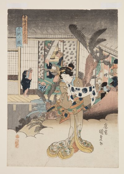 Vista di Akasaka da Utagawa Kunisada