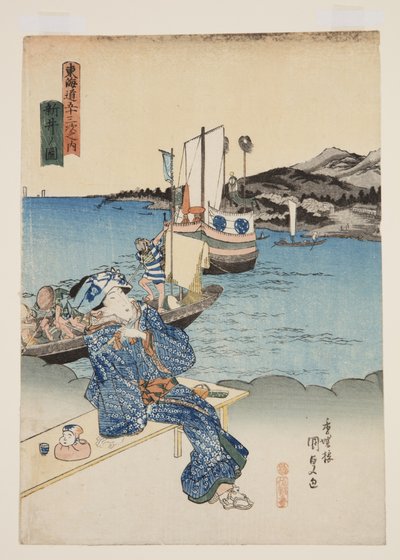 Veduta di Arai da Utagawa Kunisada