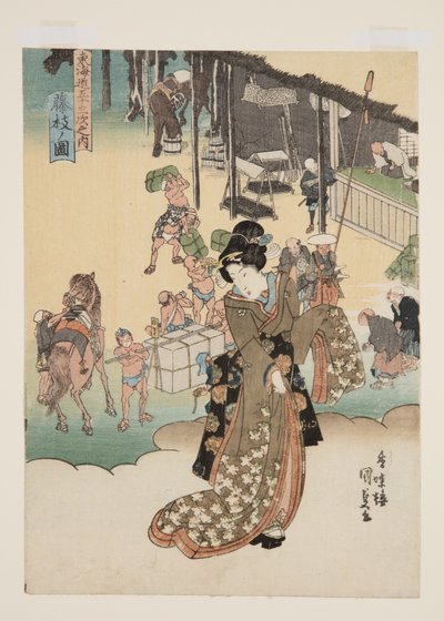 Veduta di Fujieda da Utagawa Kunisada