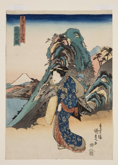 Vista di Hakone da Utagawa Kunisada