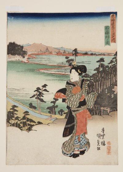 Veduta di Ishiyakushi da Utagawa Kunisada