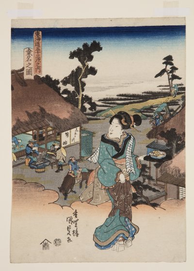 Veduta di Kuwana da Utagawa Kunisada