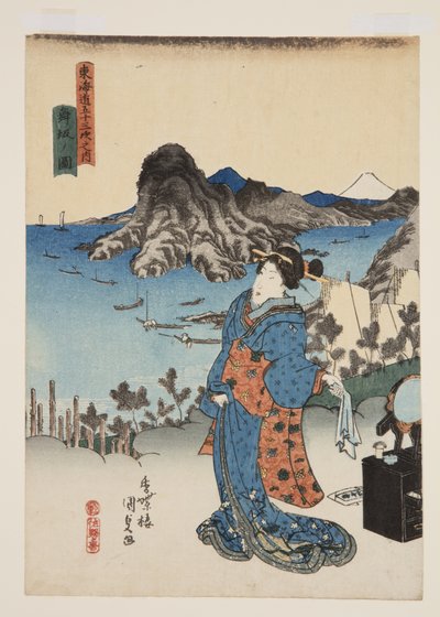 Veduta di Maisaka da Utagawa Kunisada