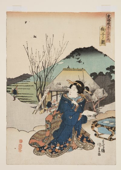 Veduta di Mariko da Utagawa Kunisada