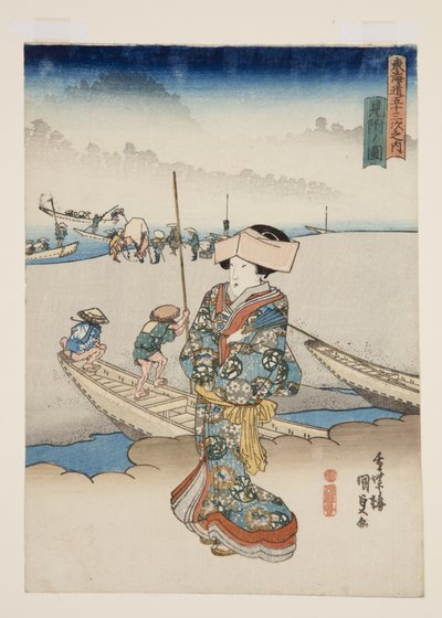 Veduta di Mitsuke da Utagawa Kunisada