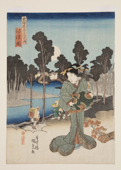 Vista di Numazu da Utagawa Kunisada