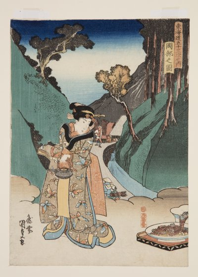 Vista di Okabe da Utagawa Kunisada