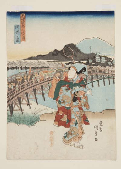 Veduta di Okazaki da Utagawa Kunisada