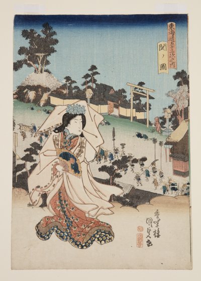 Vista di Seki da Utagawa Kunisada