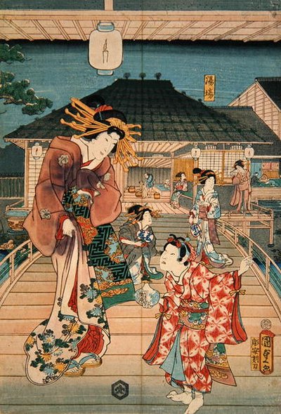 Scena in un bordello da Utagawa Kunisada II