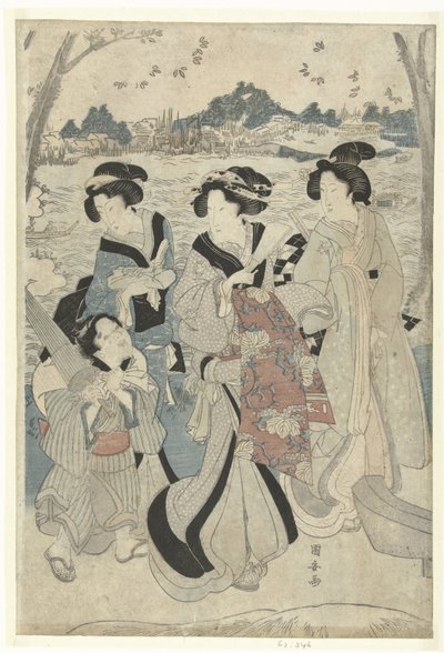 Gita lungo il Sumida da Utagawa Kuniyasu