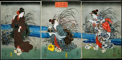Catturare le lucciole in estate, Serie: Divertimenti delle quattro stagioni, c.1845-1846 da Utagawa Kuniyoshi