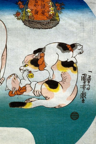 Gatti Leone del Tempio Cinese da Utagawa Kuniyoshi