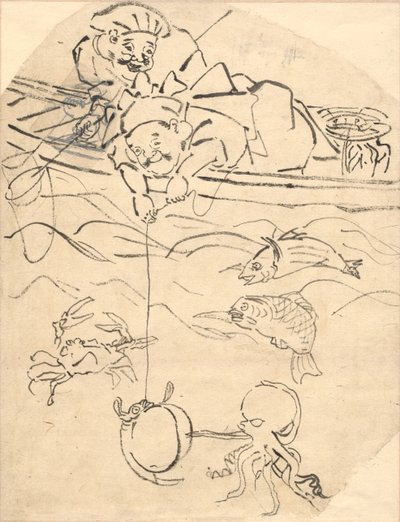 Daikoku ed Ebisu, Due dei Sette Dei della Felicità da Utagawa Kuniyoshi