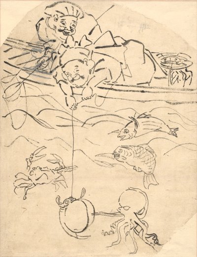 Daikoku ed Ebisu, Due dei Sette Dei della Felicità da Utagawa Kuniyoshi