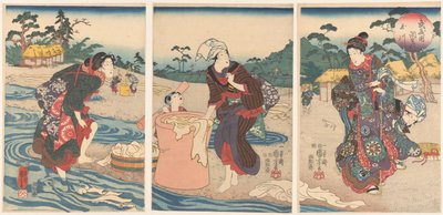 Il fiume Chofu Tama nella provincia di Musashi da Utagawa Kuniyoshi