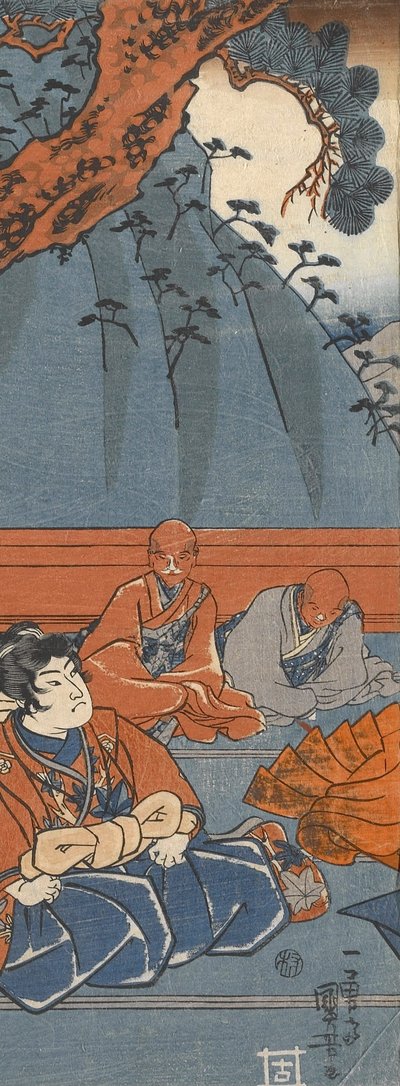 Hakoōmaru trifft Kudō Suketsune da Utagawa Kuniyoshi