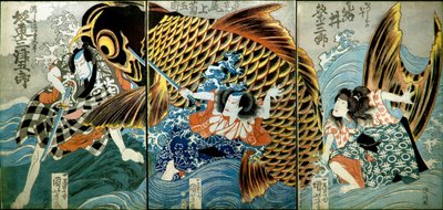 Iwai Kumesaburō II come Katsushika no Ojū da Utagawa Kuniyoshi