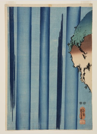 Mongaku Shonin sotto la cascata da Utagawa Kuniyoshi