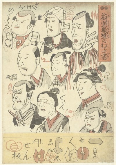 Nove ritratti di attori da Utagawa Kuniyoshi