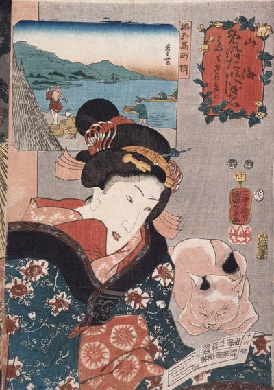Pesca di polpi a Takasago nella provincia di Harima, dalla serie "Prodotti famosi delle province" da Utagawa Kuniyoshi