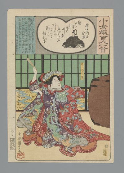 Imitazione di Ogura dei Cento Poeti (serie) da Utagawa Kuniyoshi