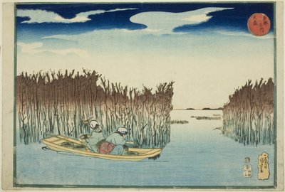 Omori, dalla serie "Luoghi famosi nella capitale orientale (Toto meisho)" da Utagawa Kuniyoshi