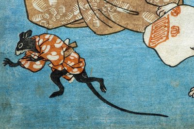 Proverbi illustrati dai gatti, c.1852 da Utagawa Kuniyoshi