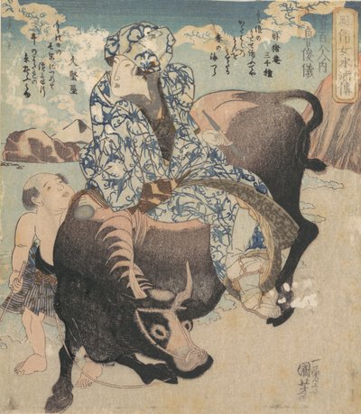 Roshungi cinese, Lu Zhunyi come donna con pipa a cavallo di un bufalo da Utagawa Kuniyoshi