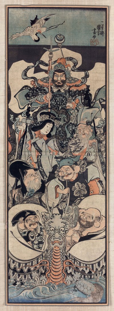 Sette Divinità della Fortuna da Utagawa Kuniyoshi