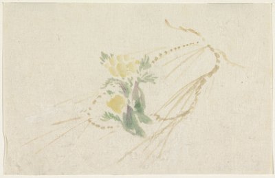 Ramo con fiori gialli da Utagawa Kuniyoshi