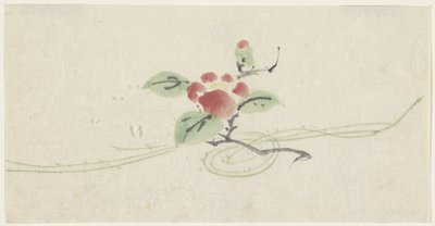 Ramo con camelia rossa da Utagawa Kuniyoshi