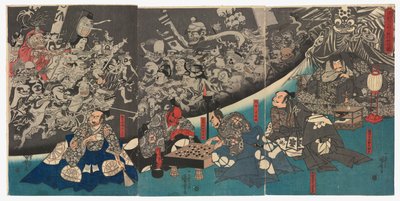 Il Ragno della Terra Genera Mostri nella Dimora del Signore Minamoto Yorimitsu da Utagawa Kuniyoshi
