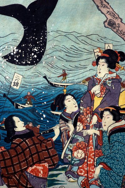La Prosperità di Sette Coste con Grandi Pesci da Utagawa Kuniyoshi