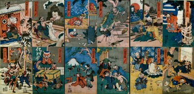 Il Chūshingura dei Mostri (Bakemono Chūshingura), c.1839-42 da Utagawa Kuniyoshi
