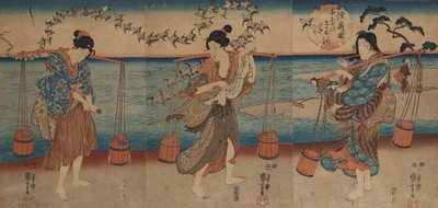 Il fiume cristallo Plover nella provincia di Mutsu da Utagawa Kuniyoshi